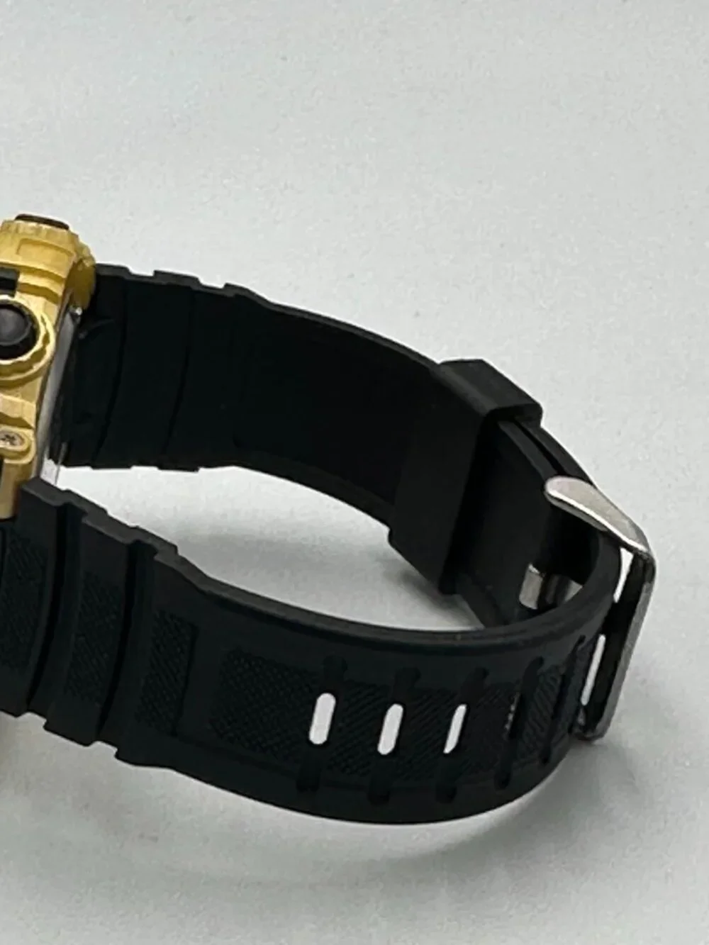 George Digital Watch Men Black Gold 53MM Round Dial Chrono New Battery